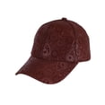thumbnail image 3 of Yigetop Adjustable Breathable Baseball Cap for Women Men Sequins Casual Sports Cap Sun Hat Wine, 3 of 3