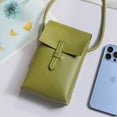 thumbnail image 5 of PU vertical mobile phone bag women's casual shoulder retro soft leather slung bag, 5 of 5