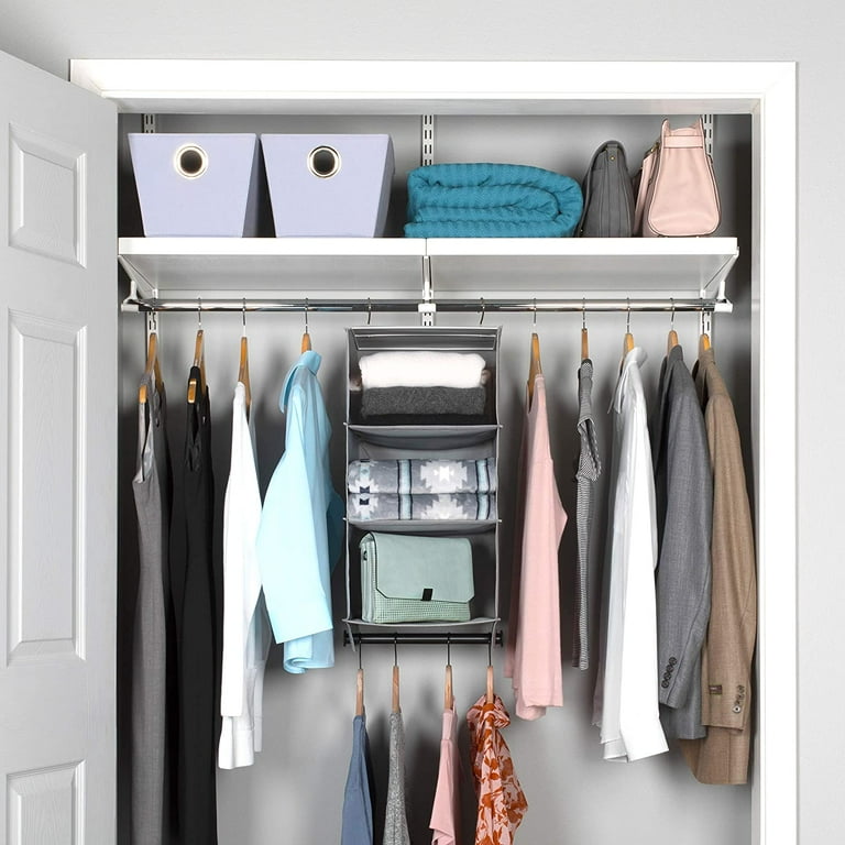 3 Shelf Hanging Closet Organizer Gray - Room Essentials™