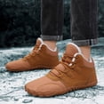 thumbnail image 4 of Mareep Man Solid Color Drawstring Warm Cotton Boots Fleecing Intensification Snow Boots Beautiful Gift Shoes Clearance, 4 of 7