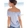 thumbnail image 4 of LASCANA Women's Off Shoulder Button Top Crochet Detail, 4 of 5