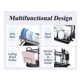 thumbnail image 5 of Dish Drying Rack -Multifunctional Dish Rack, Rustproof Kitchen Dish Drying Rack with Drainboard & Ut, 5 of 5