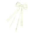 thumbnail image 3 of Elegant Bow Hair Accessory for Girls and with Flowing Ribbon Ties Headband for Everyday Wear and Seasonal Styling, Beige, 3 of 3
