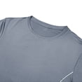 thumbnail image 4 of Yaoyar Men Short Sleeved Round Neck Running Sports Color Blocked Casual Fashion Top T-shirt Moisture Wicking Workout Round Neck Tee for Sports Daily Wear,Gray,3XL, 4 of 7