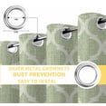 thumbnail image 6 of Sage Green Morocco Blackout Curtains for Bedroom/Living Room, Thermal Insulated Kitchen Curtains, Boho Abstract Geometric Grid Plaid Grommet Darkening Window Treatment Drapes 52"x63"x2, 6 of 8