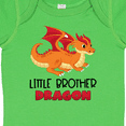 thumbnail image 4 of Inktastic Little Brother Cute Red and Orange Dragon Boys Baby Bodysuit, 4 of 5