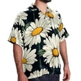 thumbnail image 2 of Daisy Men's Short Sleeve Casual Printed Button Down Beach Shirt Summer Unisex Top, 2 of 6