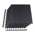 thumbnail image 2 of BalanceFrom 2-Pack 6 Ct. 24”x24” Interlocking Foam Puzzle Exercise Mat, 1” Thick, Black, 2 of 7