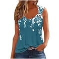 thumbnail image 2 of Tank Tops for Women Plus Size Sleeveless Loose Tank Top Sky Blue XL, 2 of 5
