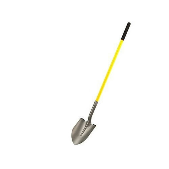 bon 28-108 contractor grade round point shovel with 48-inch straight fiberglass handle