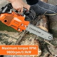 thumbnail image 6 of Ynce 12 Inch Gas Chainsaw, 25.4CC Single Cylinder Air-cooled 2 Stroke Engine Gasoline Chainsaw, 900W Portable Hand Pull Start Chain Saw for Cutting Wood Tree Trimming, 9800rpm, 6 of 10