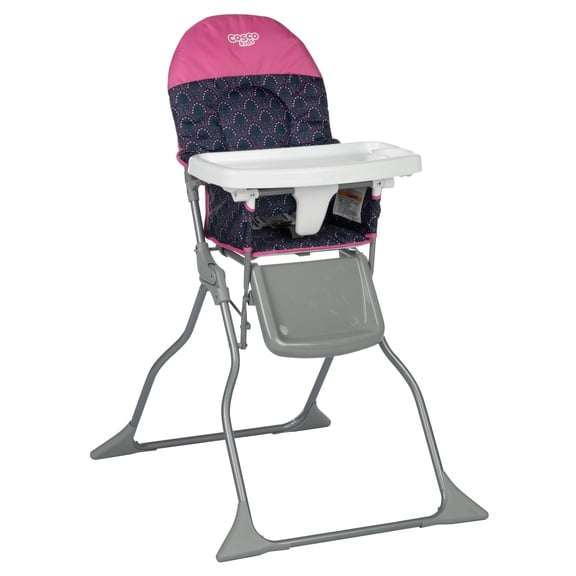 Cosco Kids Simple Fold Baby High Chair, Portable Feeding Chair, Pink