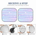 thumbnail image 6 of Xecao Striped Gradient for Foldable Car Sun Shades (2-Pack) offer sun protection with an easy-fold design for convenient windshield shading., 6 of 7