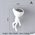 thumbnail image 3 of CAROOTU Resin Plant Pot Human Shaped Succulent Planter Plant Container Wall/Desktop, 3 of 6