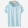 thumbnail image 2 of Women's Summer Casual Pullover Hooded Sweatshirt Short Sleeve Fashion Athletic T-Shirt for Sports and Daily Wear, 2 of 3