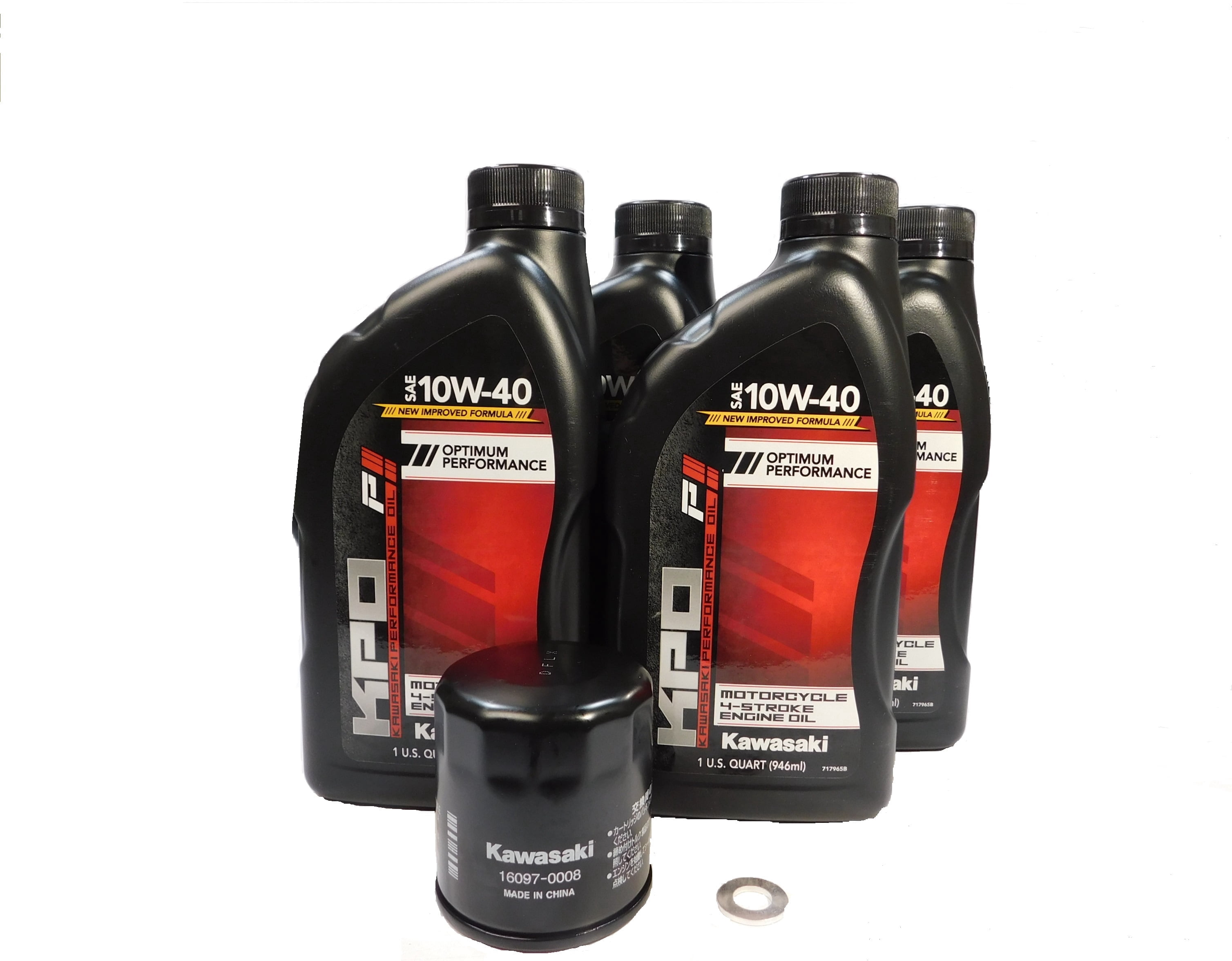 Kawasaki/Yamaha Synthetic Motor Oil Change Kit - Mobil 1 Racing 4T