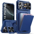 thumbnail image 1 of Funda SSLOTSCASE para iPhone 16 Pro Max con soporte y tarjetero, 1 of 7