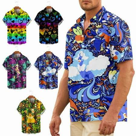 

Family Matching Love Collared Tee Shirts Loose Fit Holiday Blouses for Men Women