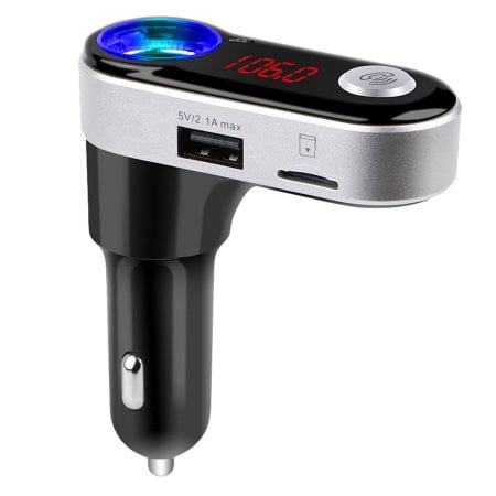 B luetooth Car Adapter FM Transmitter MP3 Player - Car Lighter and Dual USB Ch arging Ports - Perfect for Smartphones iPhone Samsung Motorola LG HTC (Best Fm Transmitter For Iphone 4s)