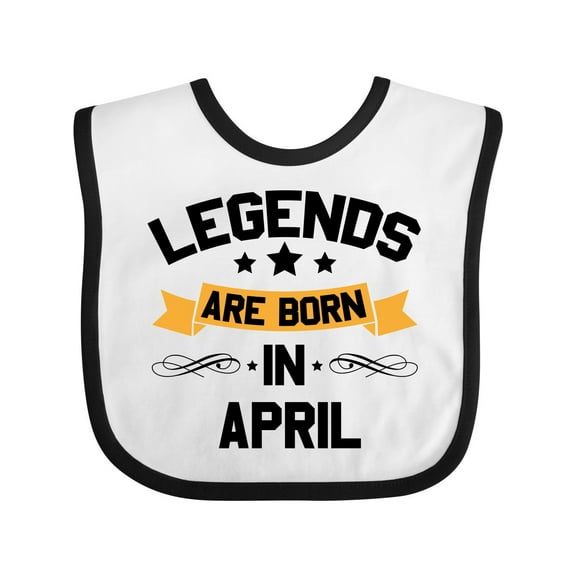 Inktastic Legends Are Born in April Boys or Girls Baby Bib