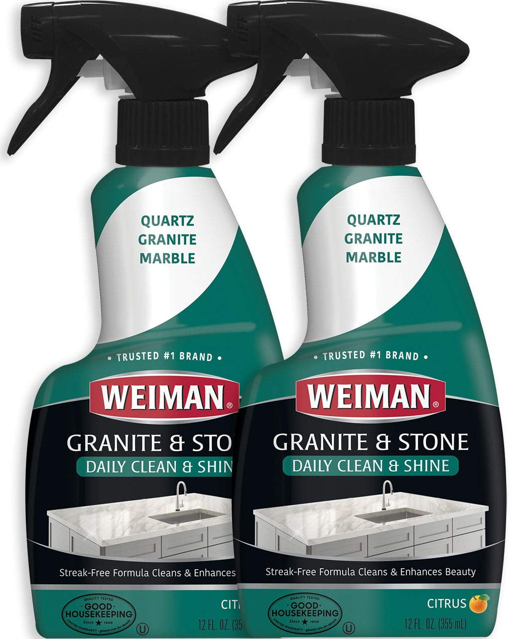 Weiman Granite Cleaner and Polish 12 Ounce (2 Pack)