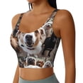 thumbnail image 2 of Balery Realistic Cute Puppy Sujetadores deportivos con espalda cruzada para mujer, acolchados, sin costuras, de alto impacto, ideales para yoga, gimnasio, entrenamiento y fitness.-Medium, 2 of 8