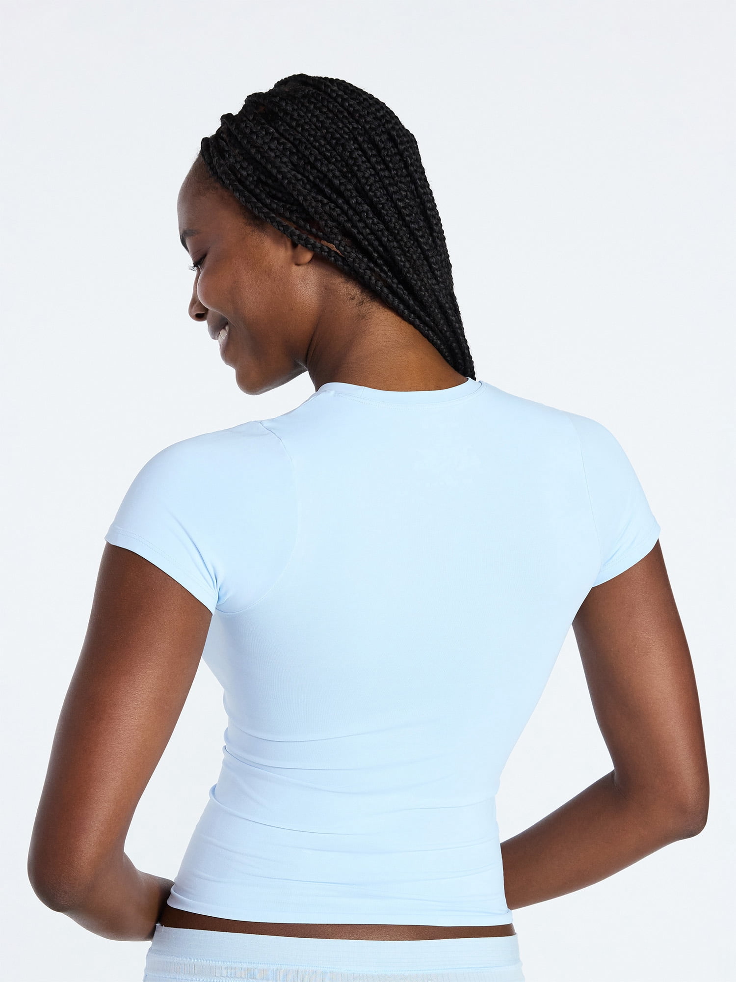 Joyspun Women's Everyday Seamless Shapewear T-Shirt, Sizes S-XXXL