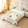 thumbnail image 2 of Erosebridal Lovely Bug Bee Twin Comforter Sets,Vintage Sunflower Floral Bedding Set,Cream White,Polkadot Reversible,2-Piece,1 Comforter and 1 Pillowcase, 2 of 7