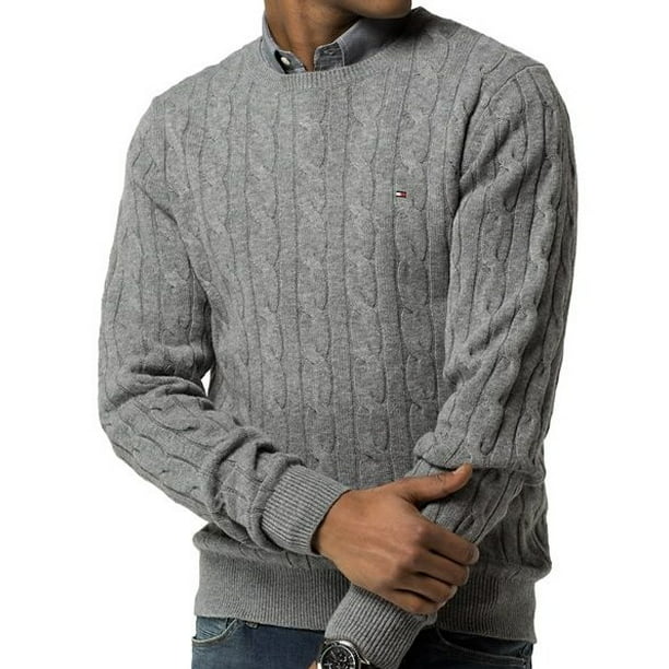 Tommy Hilfiger - Tommy Hilfiger NEW Gray Mens Size 2XL Cable-Knit ...