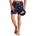 thumbnail image 1 of Mens Swim Trunks Board Shorts Bathing Suits Elastic Waist Drawstring Pizza Large, 1 of 8