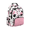 thumbnail image 2 of Yuyamidu Cow Print Backpack for Girls 6-10 Cute Aesthetic 17 Inch Lightweight Multi Pocket Bookbag with Padded Adjustable Straps for Elementary School 1st-3rd Grade Back to School, 2 of 8