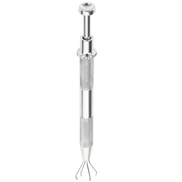 Soporte para joyas, herramienta para recoger gemas de diamante, pinzas de punta, recogedor con 4 garras (largo)