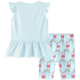 thumbnail image 2 of Peppa Pig Girls Outfit Set Rainbow Graphic Ruffle Dress and Bike Shorts Legging 2 Piece Summer Set Sizes 5-6Y, 2 of 10