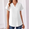 thumbnail image 5 of Resicozy Womens Summer Tops Short Sleeve Basic Casual V Neck T Shirts Trendy Lightweight 2026 White M, 5 of 7