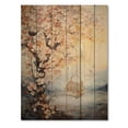 thumbnail image 3 of Designart "Bold Sunrise magic Renewal II" Floral Print on Natural Pine Wood, 3 of 5