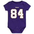thumbnail image 2 of Infant Mitchell & Ness Randy Moss Purple Minnesota Vikings Mainliner Retired Player Name & Number Bodysuit, 2 of 3