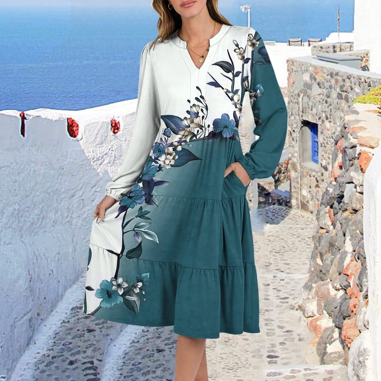 bohemian flowy dress Flowy Bohemian Long Dress – Maeve Fashion main image 0