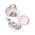 thumbnail image 4 of Lipstore Boîte à Lunch Bento Récipient de Préparation de Repas avec Sac Fourre-Tout Boîte à Collation Bento Récipient Alimentaire Rose 4 Compartiments, 4 of 8