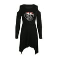 thumbnail image 4 of Women Christmas Off Shoulder Long Sleeve Casual Tunic Top Dress,S-2XL, 4 of 8