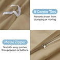 thumbnail image 5 of CGK Linens 3-Piece Premium Duvet Cover Set - Queen Size Soft Comforter Cover With Zipper & Matching Pillowcases, Beige, 5 of 7