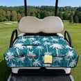 thumbnail image 2 of Xixirimido Golf Cart Seat Cover Quilted Golf Cart Seat Towel Blanket with 4 Pockets Fit for 2 Person Seats Carts Portable Travel Friendly Easy Carrying, Palm Trees, 2 of 8