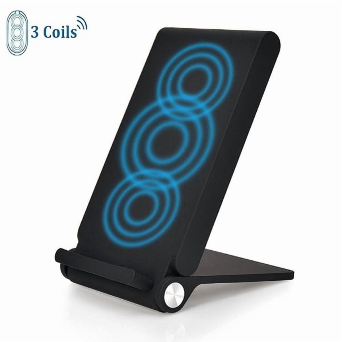 10W Fast Wireless Charger for Samsung Galaxy S22/Ultra/Plus Phones - Folding Stand 3-Coils Charging Pad Slim Compatible With Samsung Galaxy S22/Ultra/Plus