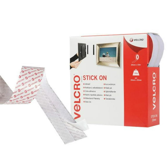VELCRO Brand - VELCRO® Brand Stick On Tape 20mm x 10m White