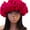 peach powder, variant on Handmade Crochet Bucket Hat for Woman Teen Outdoor Fisherman Hat Ruffled Brim Winter Windproof Carnivals Hat