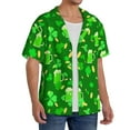 thumbnail image 2 of Goofa St Patrick's Day2 Printed Men's Casual Short-sleeved Shirt,Lightweight Breathable Button-down,Summer Casual men's top,Versatile Fashion shirt-4X-Large, 2 of 7