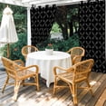 thumbnail image 2 of Black Morocco Outdoor Curtains for Patio Waterproof,Windproof Privacy Curtains with Weighted Bottom,Geometric Leaf Diamond Lattice Abstract Outside Drapes for Picnic Garage Yard 54"x108" 1 Panel, 2 of 8