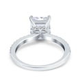 thumbnail image 3 of Simulated Cubic Zirconia Size-5 Cushion Cut Art Deco Vintage Engagement Wedding Bridal Ring 925 Sterling Silver, 3 of 7