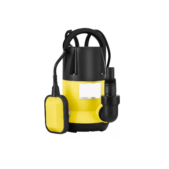 Bomba Sumergible Plástica 1 Hp Para Agua Limpia negro amarillo