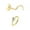 Gold, variant on Nose Rings Pack of 2 Cat Design Nose Screw & Anodized Nose Hoop with CZ 20g S.S.