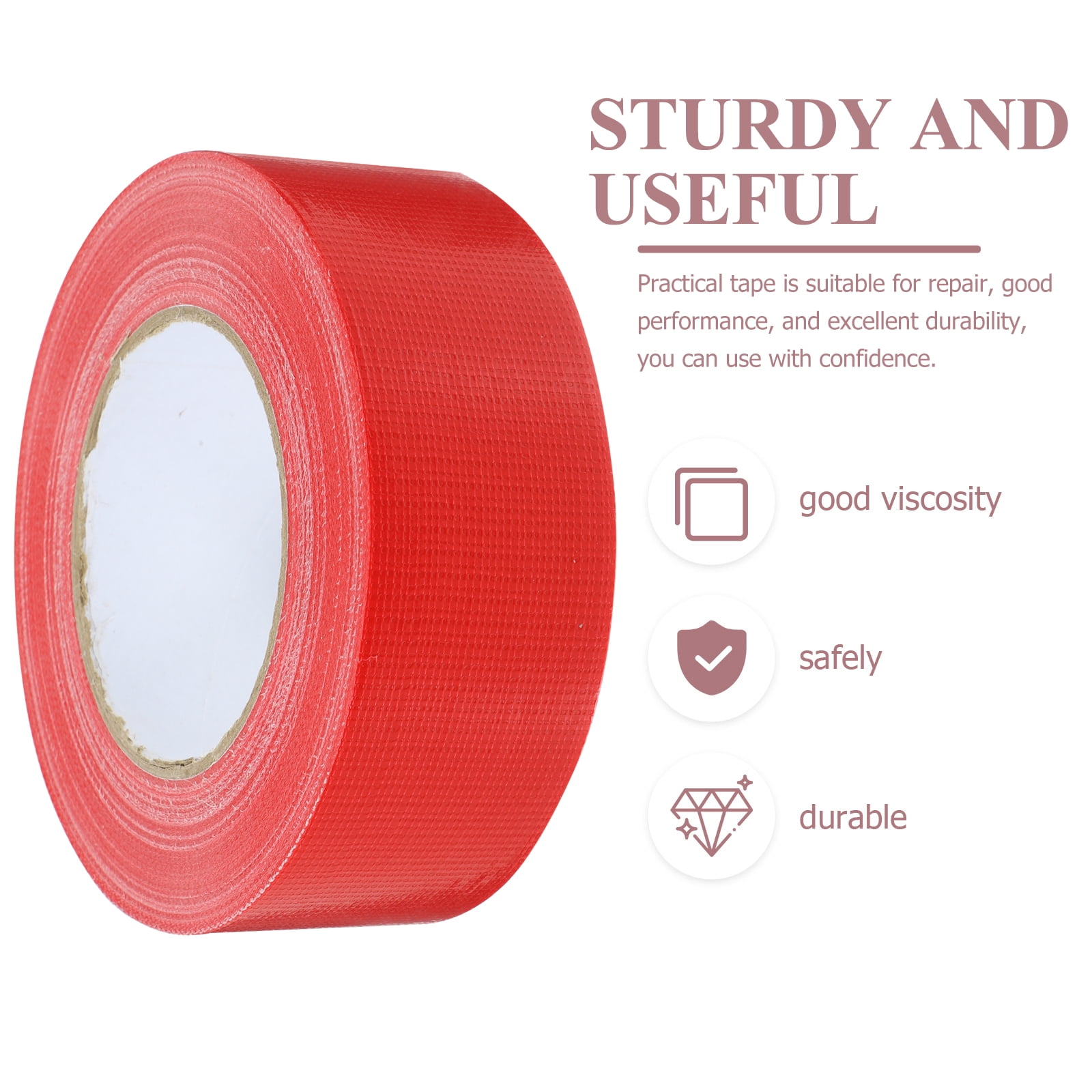 Red Duct Tape,1 Roll Heavy Duty Duct Tape Red Duct Tape Indoor Duct Tape Outdoor Duct Tape